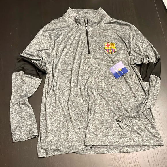 NWT FC Barcelona Athletic 1/4 Zip Sweatshirt - Picture 1 of 6